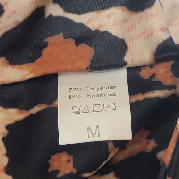 Womens 2 pc Leopard Print Padded Strapless Halter Top Bikini sz M NWOT - Picture 2 of 8